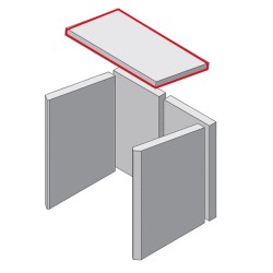 Plaque de déflecteur de gaz de chauffage 390x205x30 mm en argile réfractaire pour Poêle à bois Hark - Réf ETSTO0600806D