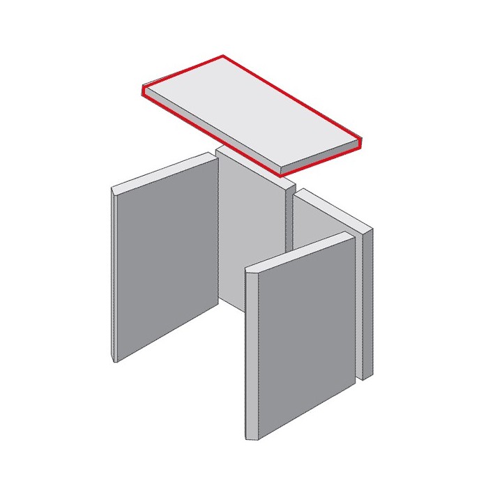 Plaque de déflecteur de gaz de chauffage 390x205x30 mm en argile réfractaire pour Poêle à bois Hark - Réf ETSTO0600806D