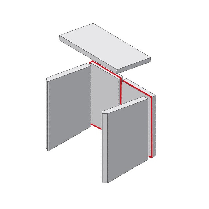 Mur arrière en briques à gauche ou à droite en argile réfractaire pour Poêle à bois Hark - Réf ETSTO0600806C