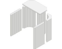 Revêtement de foyer en argile réfractaire 6 pièces pour Poêle à bois Hark - Réf ETSTO0605017