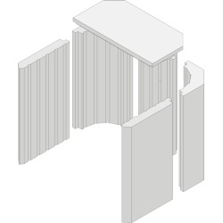 Revêtement de foyer en argile réfractaire 6 pièces pour Poêle à bois Hark - Réf ETSTO0605017