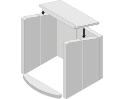 Revêtement de chambre de combustion en vermiculite en 8 pièces pour Poêle à bois Hark - Réf ETSTO0606010V