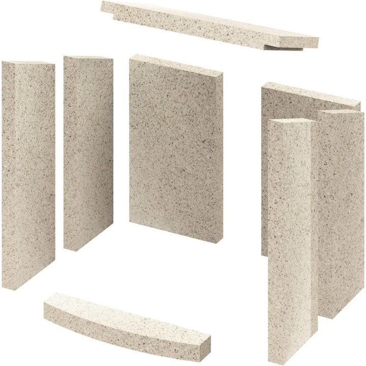 Revêtement de chambre de combustion en vermiculite en 8 pièces pour Poêle à bois Hark - Réf ETSTO0606010