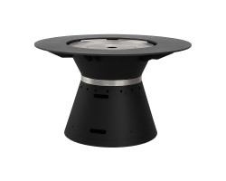 Brasero plancha VULX 3-en-1 Noir table de diner hauteur 80cm