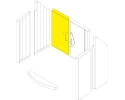 Mur arrière gauche en briques réfractaires pour Poêle à bois Hark - Réf ETSTO0600036M