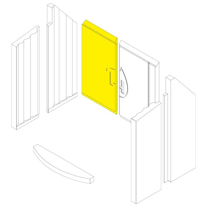 Mur arrière gauche en briques réfractaires pour Poêle à bois Hark - Réf ETSTO0600036M