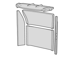 C800style vermiculite kit complet c800s avec vitres laterales pour Poêle à bois Contura - Réf 391752