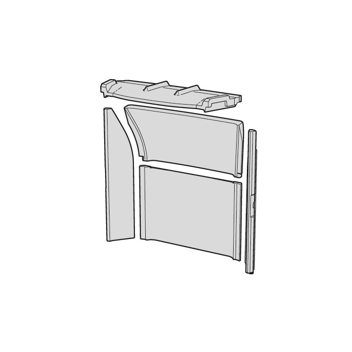 C800style vermiculite kit complet c800s avec vitres laterales pour Poêle à bois Contura - Réf 391752