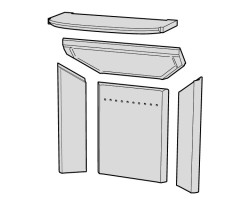 C800 vermiculite kit complet c810/c820/c850/c870/c880 pour Poêle à bois Contura - Réf 391369