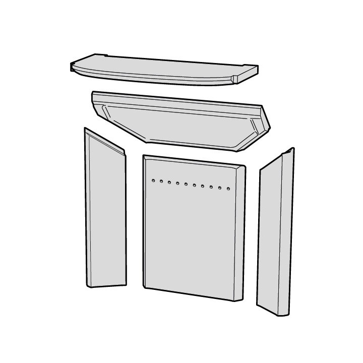 C800 vermiculite kit complet c810/c820/c850/c870/c880 pour Poêle à bois Contura - Réf 391369