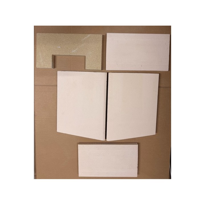 Revêtement de foyer en argile réfractaire 5 pièces pour Poêle à bois Hark - Réf ETSTO0605016