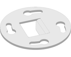 Plaque de montage pour déflecteur de gaz chaud pour Poêle à bois Hark - Réf ETSTO0611013