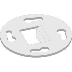 Plaque de montage pour déflecteur de gaz chaud pour Poêle à bois Hark - Réf ETSTO0611013