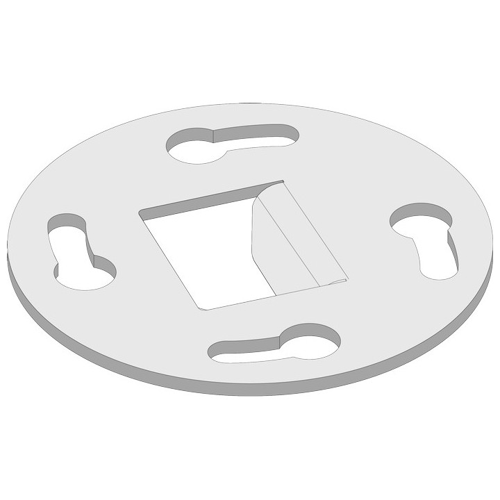 Plaque de montage pour déflecteur de gaz chaud pour Poêle à bois Hark - Réf ETSTO0611013