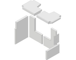 Revêtement de chambre de combustion en vermiculite en 7 pièces pour Poêle à bois Hark - Réf ETSTO0606042