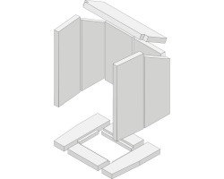 Revêtement de chambre de combustion en vermiculite en 11 pièces pour Poêle à bois Hark - Réf ETSTO0606011
