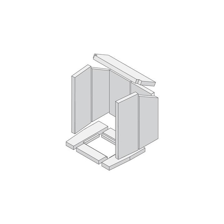 Revêtement de chambre de combustion en vermiculite en 11 pièces pour Poêle à bois Hark - Réf ETSTO0606008