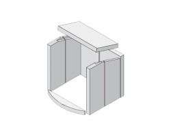 Revêtement de chambre de combustion en vermiculite en 8 pièces pour Poêle à bois Hark - Réf ETSTO0606006