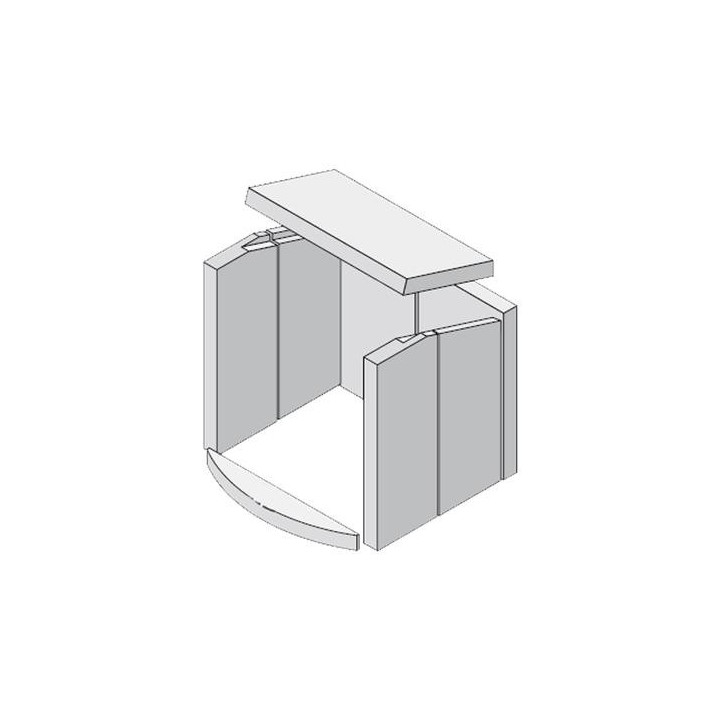 Revêtement de chambre de combustion en vermiculite en 8 pièces pour Poêle à bois Hark - Réf ETSTO0606006