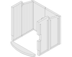 Revêtement de foyer en 7 pièces en argile réfractaire (sans filtre) pour Poêle à bois Hark - Réf ETSTO0605136