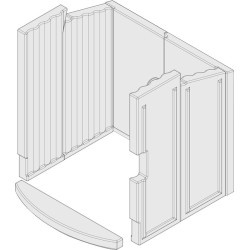 Revêtement de foyer en 7 pièces en argile réfractaire (sans filtre) pour Poêle à bois Hark - Réf ETSTO0605136