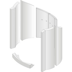 Revêtement de foyer en argile réfractaire 7 pièces pour Poêle à bois Hark - Réf ETSTO0605105