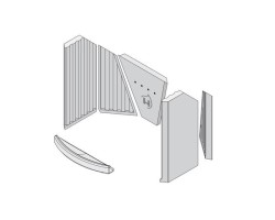 Revêtement de foyer en argile réfractaire 6 pièces pour Poêle à bois Hark - Réf ETSTO0605077