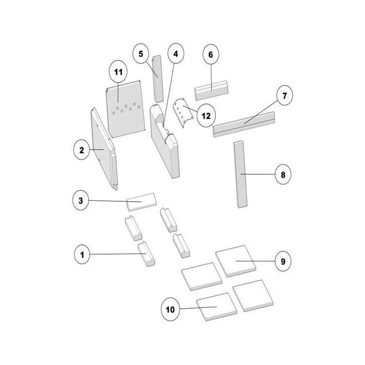 Pierre d'appui latérale 75 mm Haas & Sohn HSD 75 FH référence 7418500024600