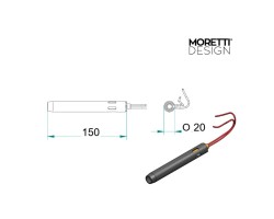 BOUGIE D'ALLUMAGE pour Poêle à granulés Moretti Design - Réf 264000801