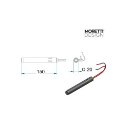 BOUGIE D'ALLUMAGE pour Poêle à granulés Moretti Design - Réf 264000801