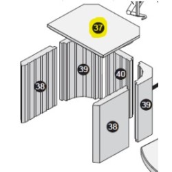 Déflecteur de gaz de chauffage en vermiculite pour Poêle à bois Hark - Réf ETSTO0600025D