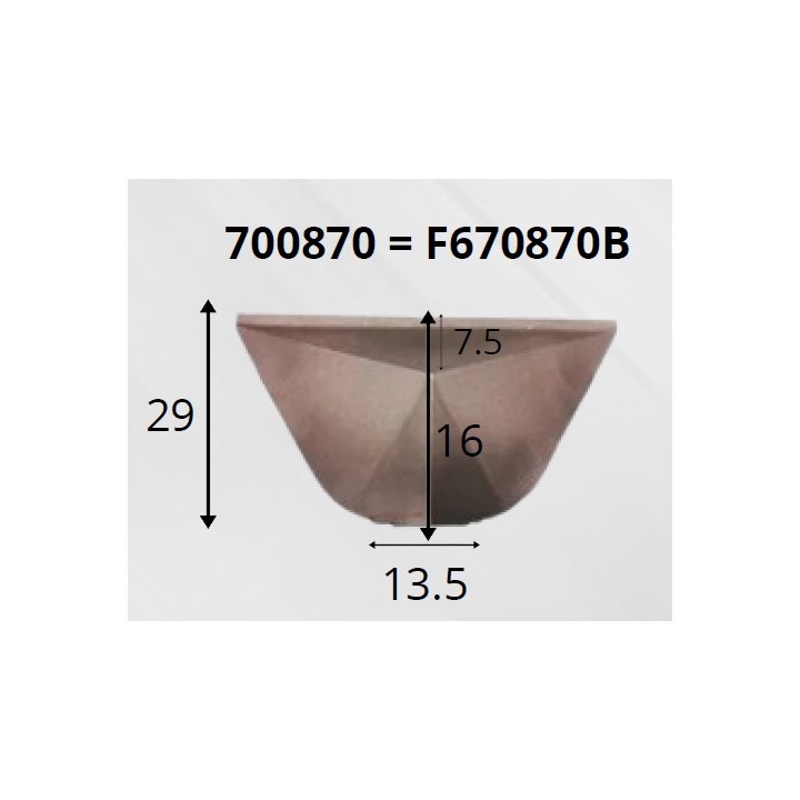 Deflecteur Foy 695P Invicta - Réf F670870B  pour poele à bois Invicta - Ersho