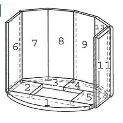 Habillage intérieur complet pour Rumba pour Poêle à bois Ganz - Réf 0100.0399001