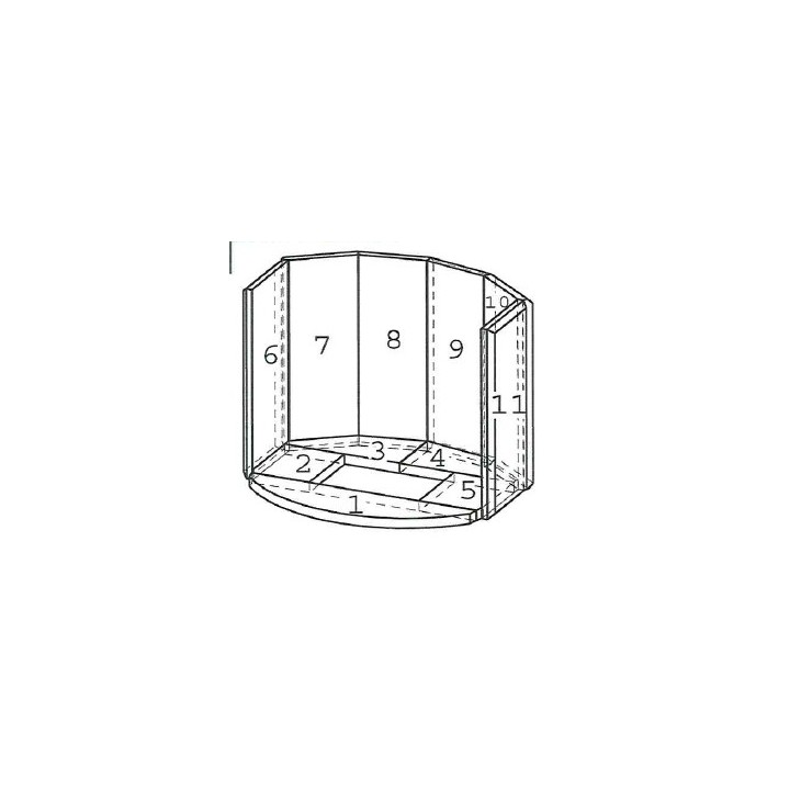 Habillage intérieur complet pour Rumba pour Poêle à bois Ganz - Réf 0100.0399001