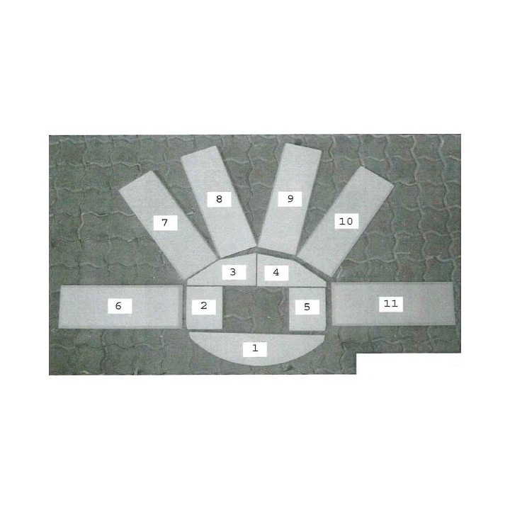 Habillage intérieur complet pour Rumba pour Poêle à bois Ganz - Réf 0100.0399001