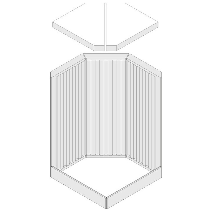 Revêtement de foyer en argile réfractaire 7 pièces pour Poêle à bois Hark - Réf ETSTO0605056