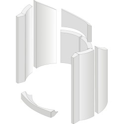 Revêtement de foyer en argile réfractaire 8 pièces pour Poêle à bois Hark - Réf ETSTO0605051