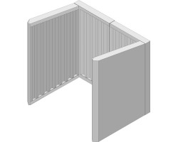 Revêtement de chambre de combustion en céramique en 4 pièces pour Poêle à bois Hark - Réf ETSTO0605050