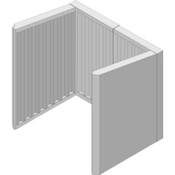 Revêtement de chambre de combustion en céramique en 4 pièces pour Poêle à bois Hark - Réf ETSTO0605050