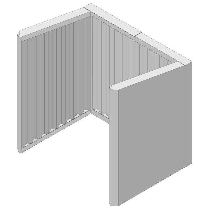 Revêtement de chambre de combustion en céramique en 4 pièces pour Poêle à bois Hark - Réf ETSTO0605050