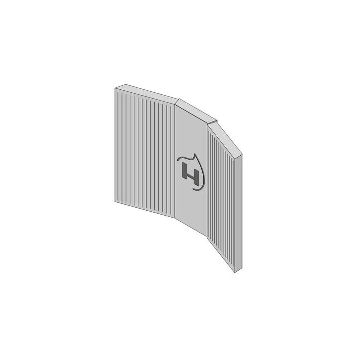 Revêtement de foyer en 4 parties en argile réfractaire pour Poêle à bois Hark - Réf ETSTO0605047