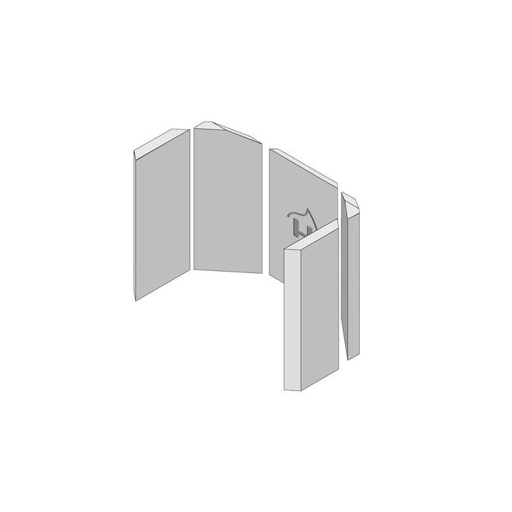 Revêtement de chambre de combustion en céramique en 5 pièces pour Poêle à bois Hark - Réf ETSTO0605030