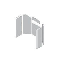 Revêtement de chambre de combustion en céramique en 6 pièces pour Poêle à bois Hark - Réf ETSTO0605026