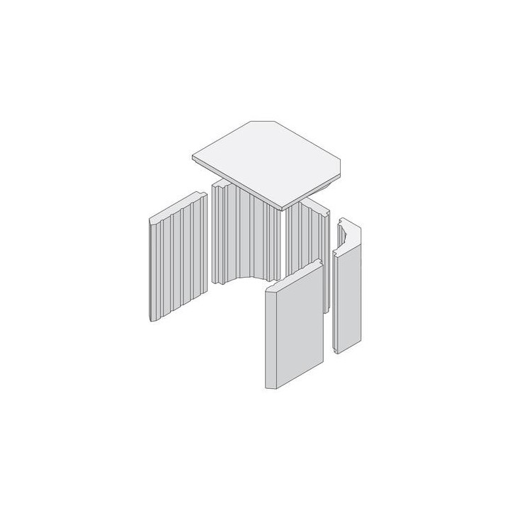 Revêtement de foyer en argile réfractaire 6 pièces pour Poêle à bois Hark - Réf ETSTO0605025