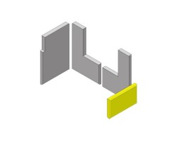 Moulage de paroi latérale pour Poêle à bois Hark - Réf ETSTO0602003B