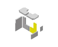 Mur arrière en pierre à droite Vermiculite pour Poêle à bois Hark - Réf ETSTO0601042E