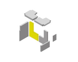 Mur arrière en pierre à gauche Vermiculite pour Poêle à bois Hark - Réf ETSTO0601042D