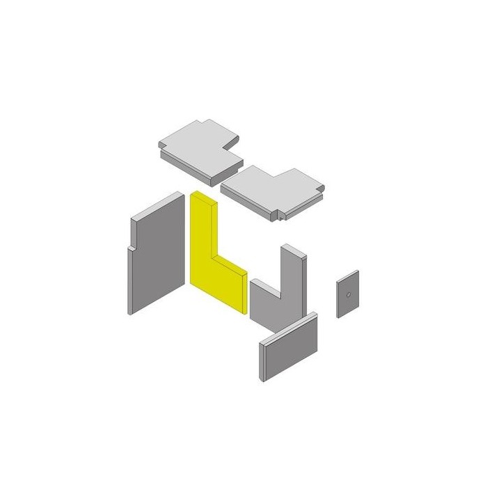 Mur arrière en pierre à gauche Vermiculite pour Poêle à bois Hark - Réf ETSTO0601042D