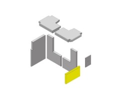 Mur latéral en pierre en bas à droite Vermiculite pour Poêle à bois Hark - Réf ETSTO0601042B