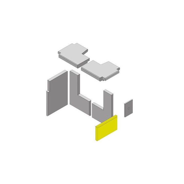 Mur latéral en pierre en bas à droite Vermiculite pour Poêle à bois Hark - Réf ETSTO0601042B